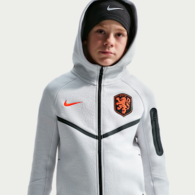 Netherlands Tech Fleece Older Kids' (Boys') Nike Football Full-Zip